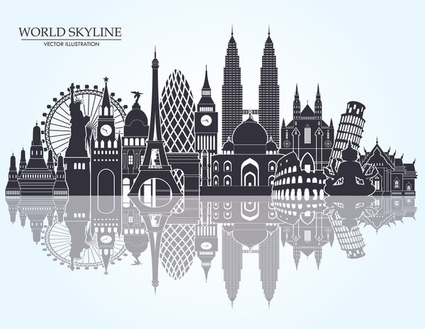 world detailed panorama