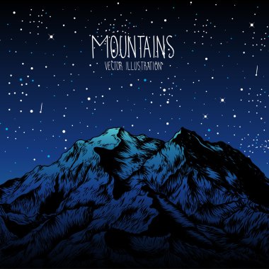 çizilmiş dağlar poster
