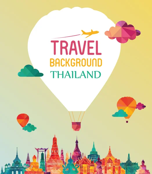 Thaïlande affiche de voyage — Image vectorielle