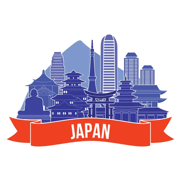 Japan reizen pictogram — Stockvector