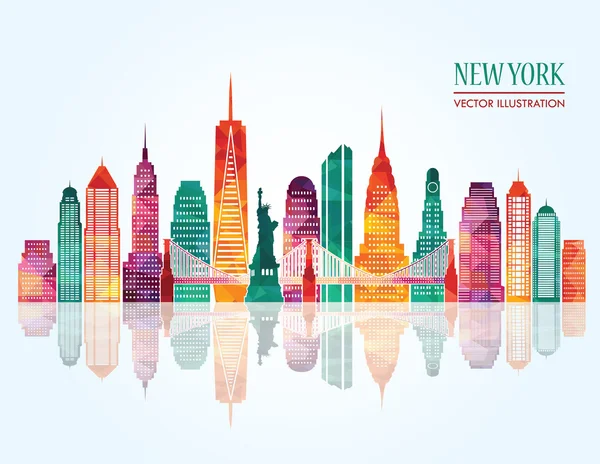 Ciudad de Nueva York. Ilustración vectorial — Archivo Imágenes Vectoriales