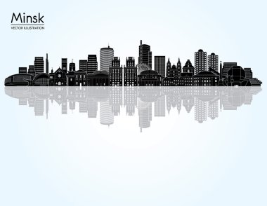 Minsk şehir detaylı manzarası