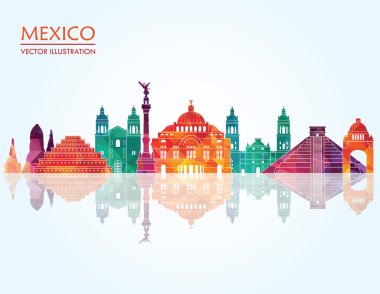 Mexico famous landmarks skyline