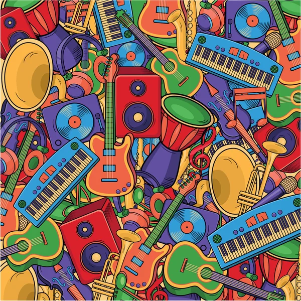 Fond musical coloré. — Image vectorielle