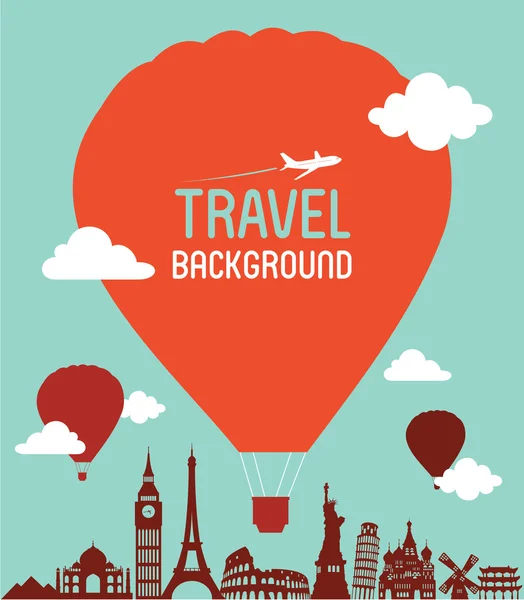 Travel and tourism background — Stock Vector