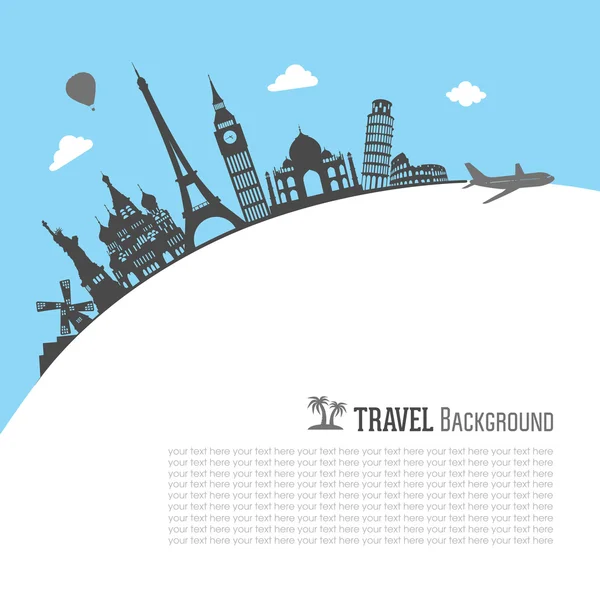Reise und Tourismus Hintergrund — Stockvektor