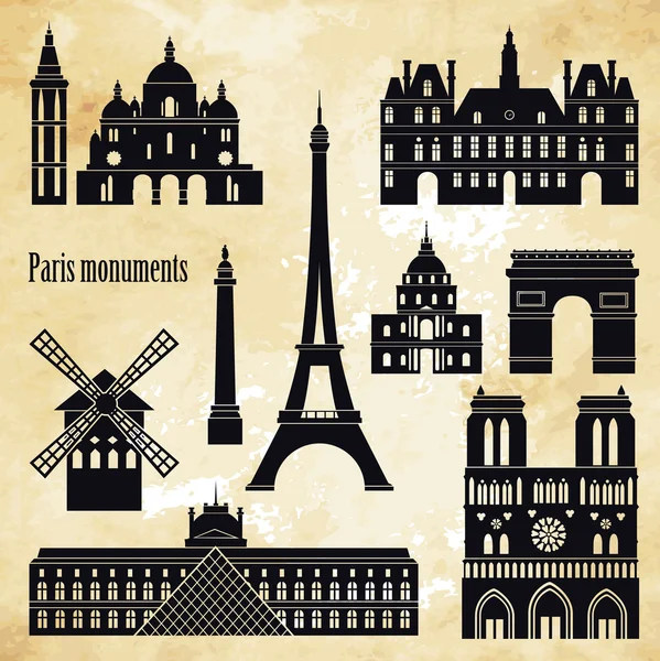 París. Ilustración vectorial — Vector de stock