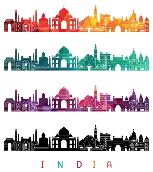 Hindistan manzarası detaylı siluet