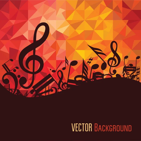 Färgglada musik bakgrund. — Stock vektor
