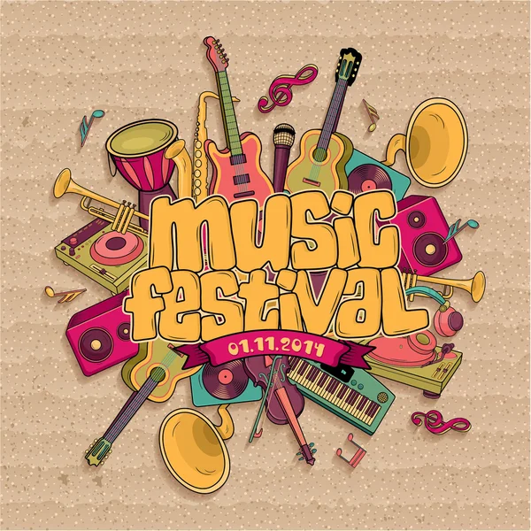 Музичний фестиваль — стоковий вектор