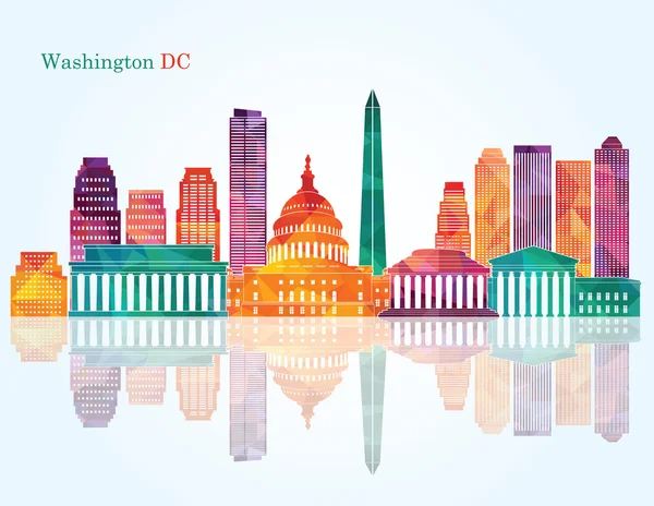 Washington DC Skyline — Archivo Imágenes Vectoriales