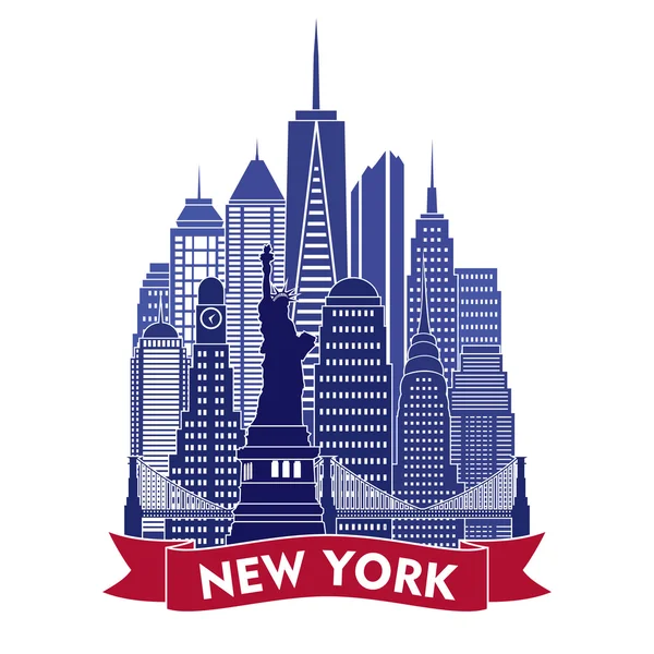 New York város — Stock Vector