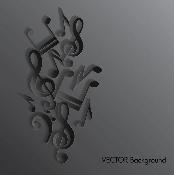 Fondo de notas musicales vectoriales — Vector de stock