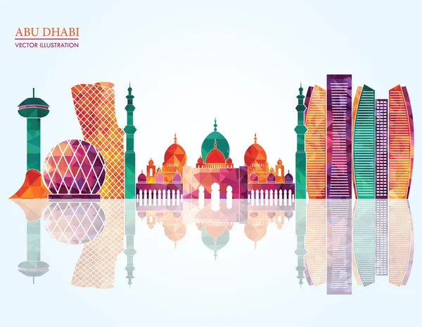 Horizonte de Abu dhabi — Vector de stock