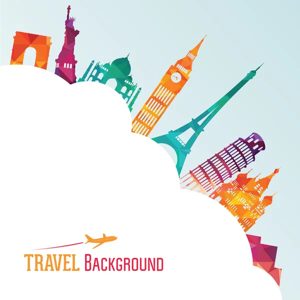 Travel and tourism background — Stock Vector