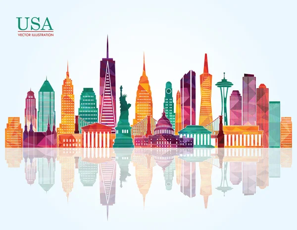 USA ckyline Stock Illustration