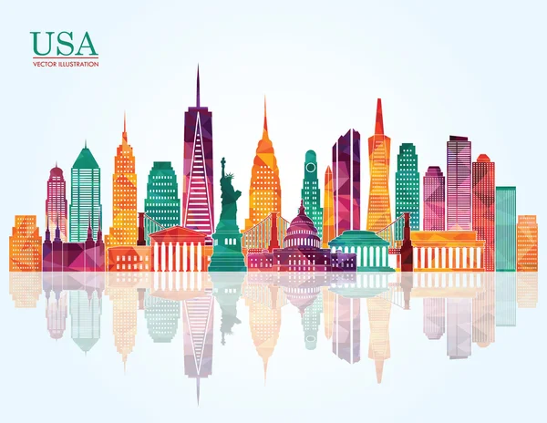 USA skyline Royalty Free Stock Vectors