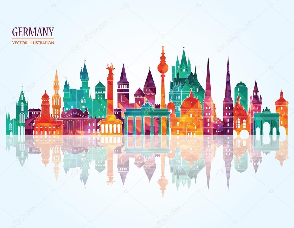 Germany famous landmarks skyline