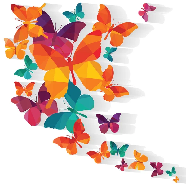 Farfalle estive colorate — Vettoriale Stock
