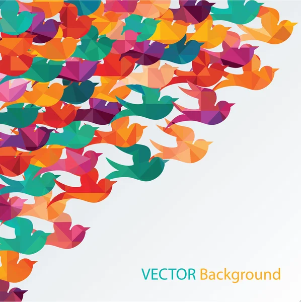 Spring birds pattern — Stock Vector