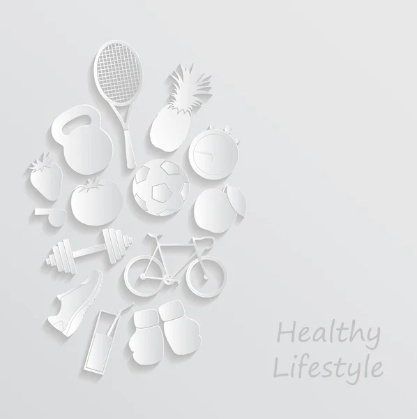 Healthy Lifestyle Background — Stock Vector