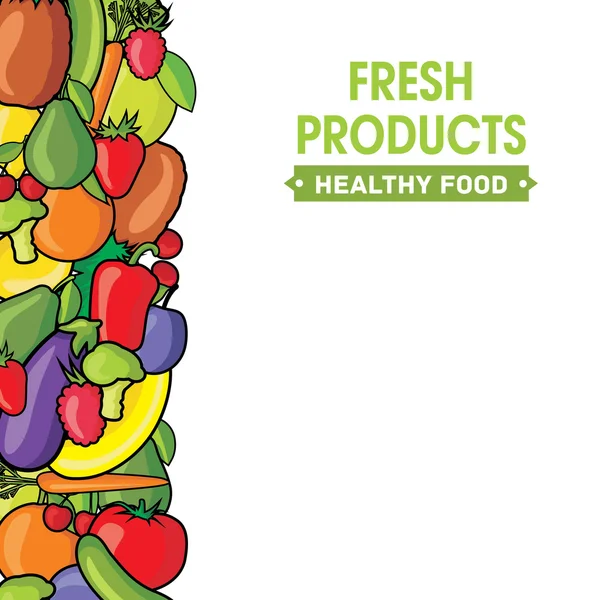 Healthy food background — Stock Vector