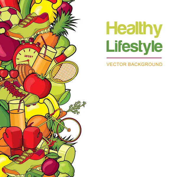 Healthy Lifestyle Background — Stock Vector