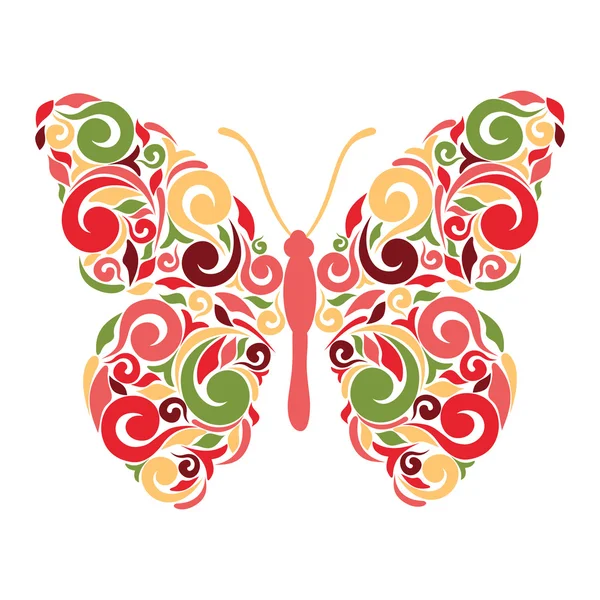 Colorful butterfly illustration — Stock Vector