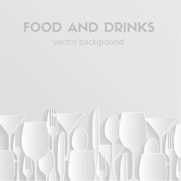 Food and drinks Pattern — Stock Vector