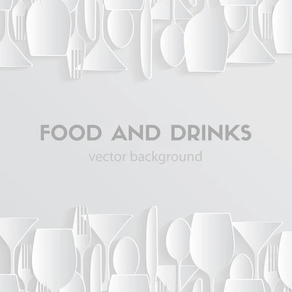 Food and drinks Pattern — Stock Vector