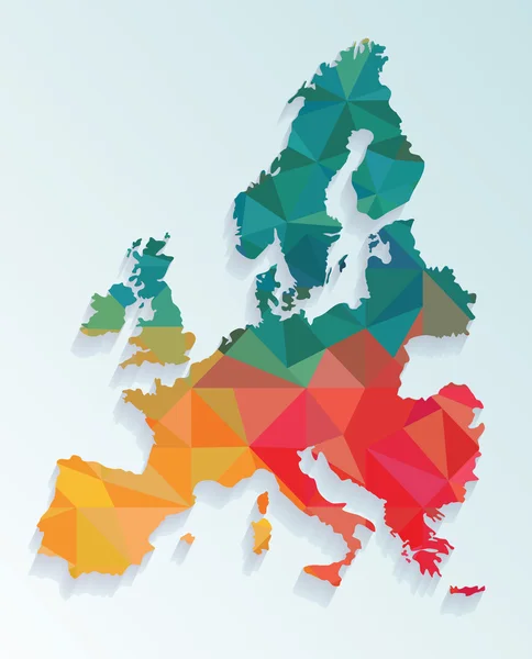 Resumo europa mapa — Vetor de Stock