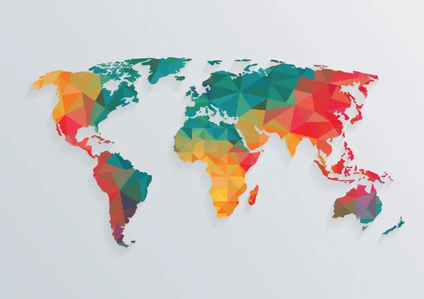 Mapa do mundo abstrato —  Vetores de Stock