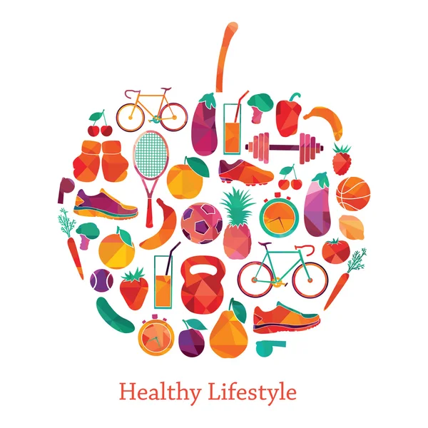 Healthy Lifestyle Background — Stock Vector