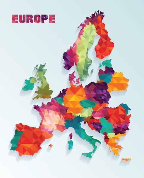 Resumo europa mapa — Vetor de Stock