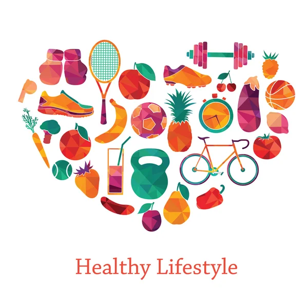 Healthy Lifestyle Background — Stock Vector