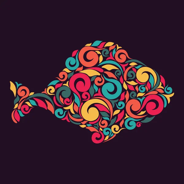 Ilustración de peces coloridos — Archivo Imágenes Vectoriales