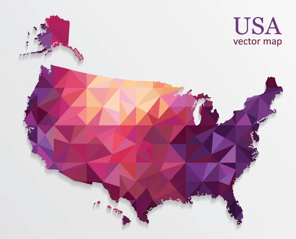 Amerika mapa světa — Stockový vektor