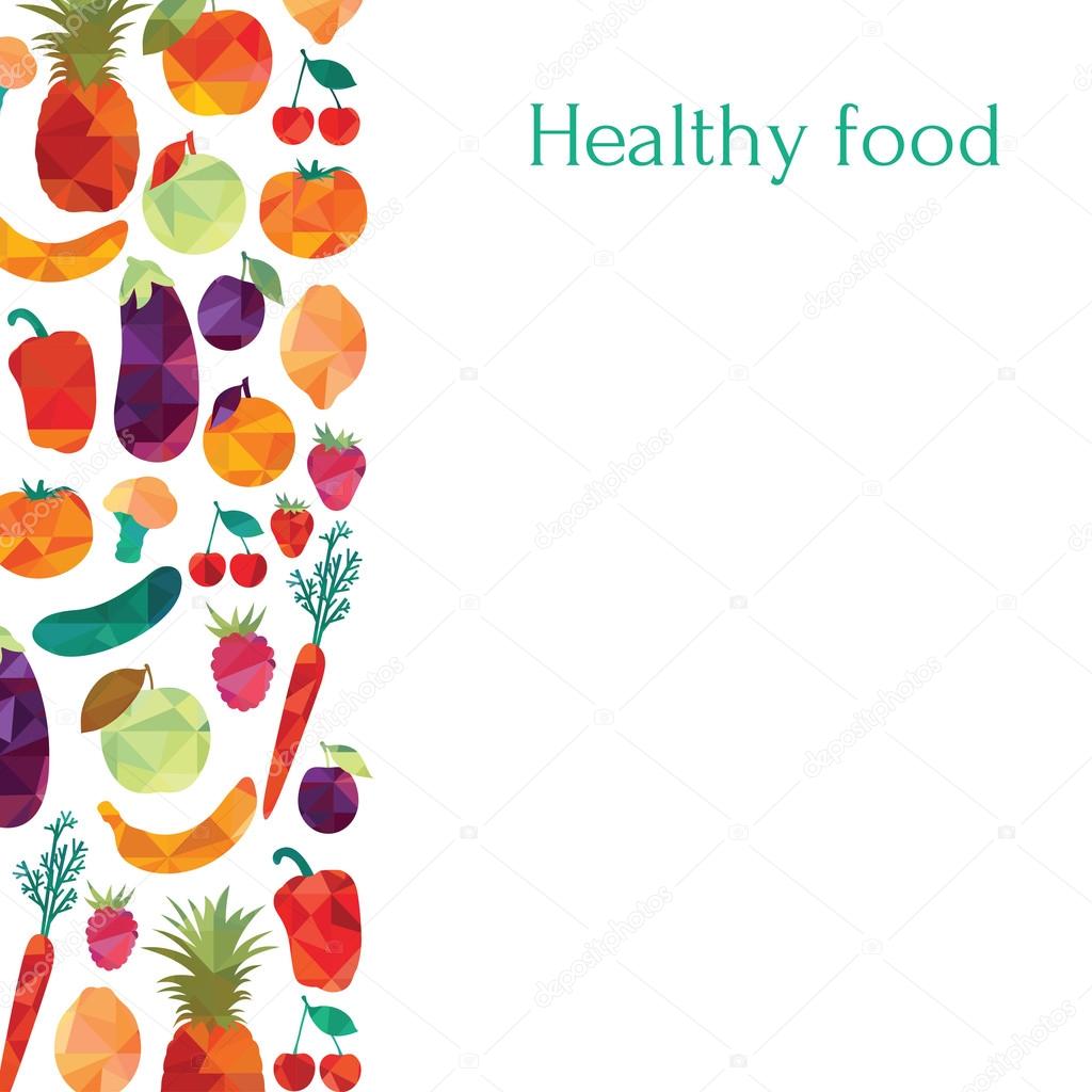 Healthy food background Stock Vector Image by ©CamillaCasablanca #64045409