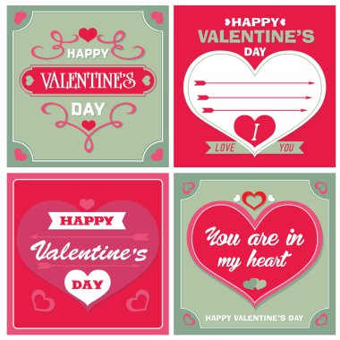 Sevgililer günü sevgi kartları