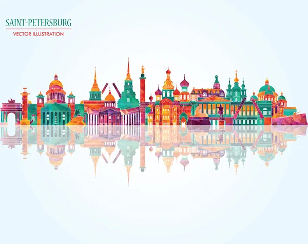 San Petersburgo ciudad — Vector de stock