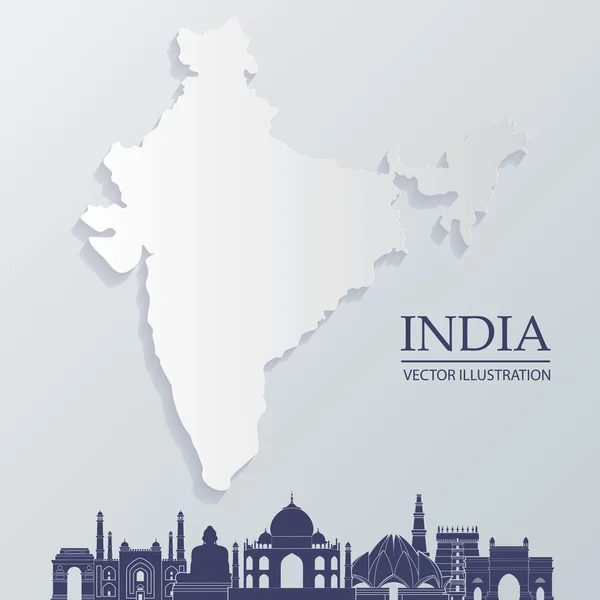 India turismo fondo — Vector de stock