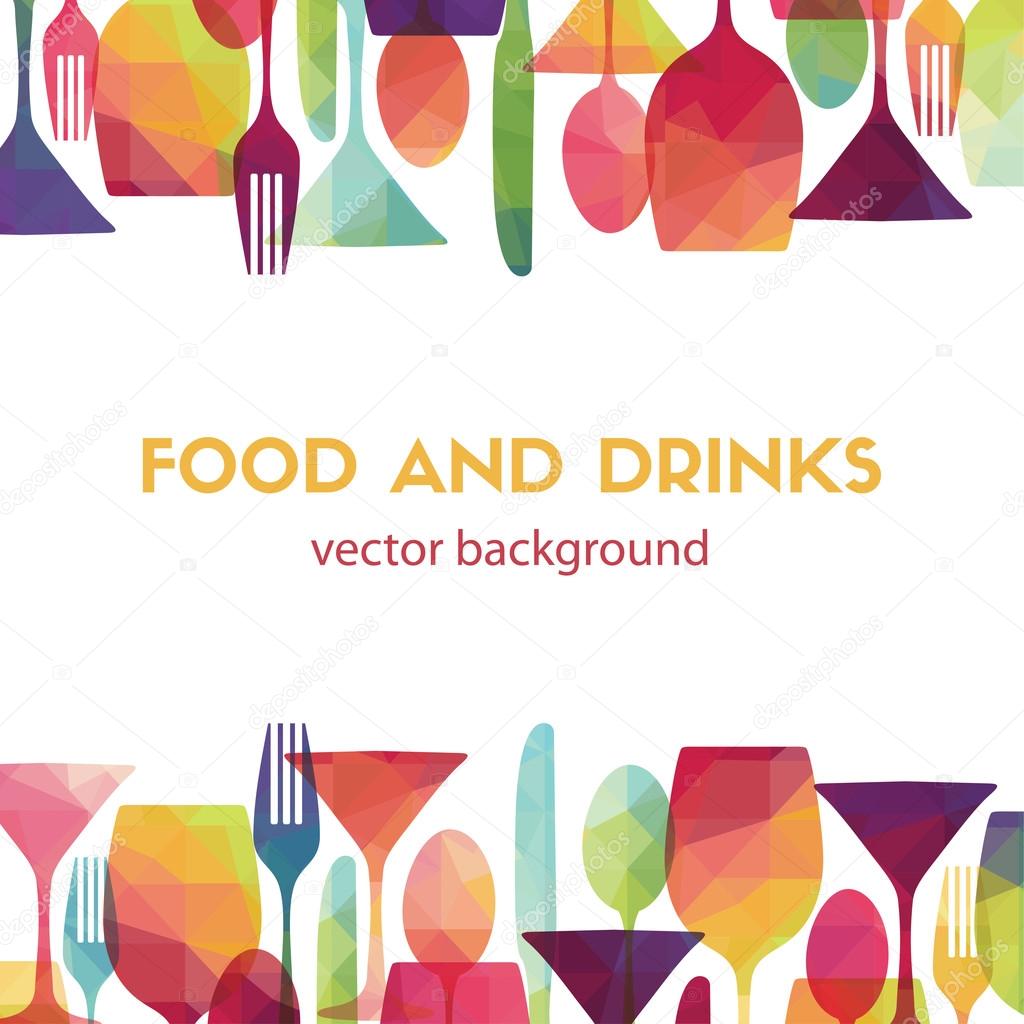 Food and drinks  background