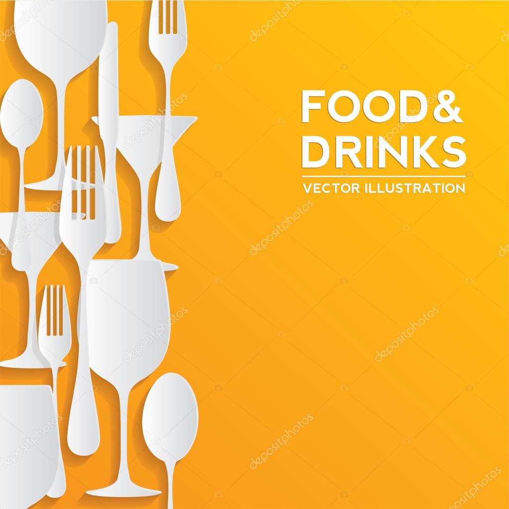 Food and drinks background