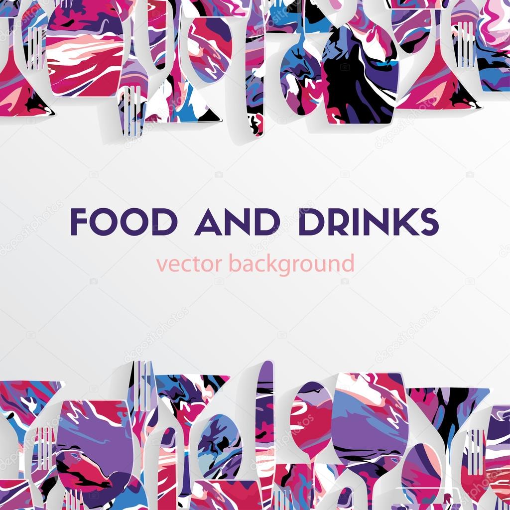 Food and drinks background