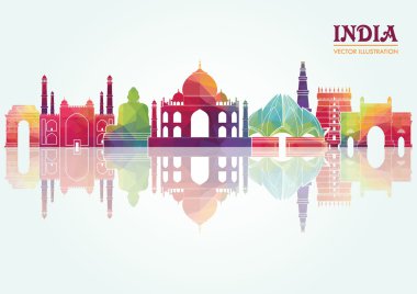 Hindistan manzarası illüstrasyon