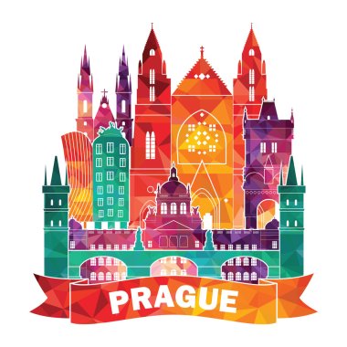 Prague skyline illustration
