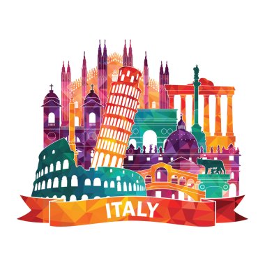 Italy skyline illustration