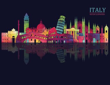Italy skyline illustration