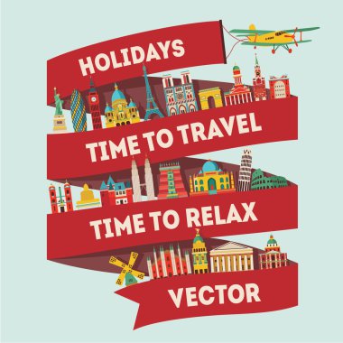 Travel and tourism background clipart