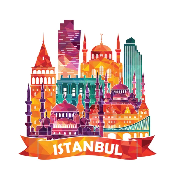 Istanbul detailed silhouette. — Stock Vector